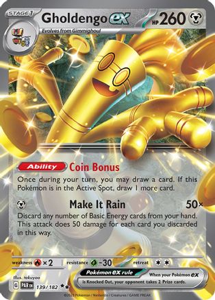 Gholdengo ex - 139/182 (139) Holofoil - SV04 Paradox Rift