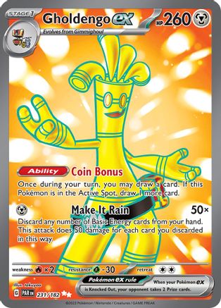 Gholdengo ex - 231/182 (231) Holofoil - SV04 Paradox Rift