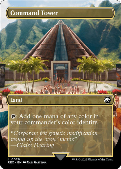 Command Tower (Borderless) (026) Foil - Jurassic World Collection