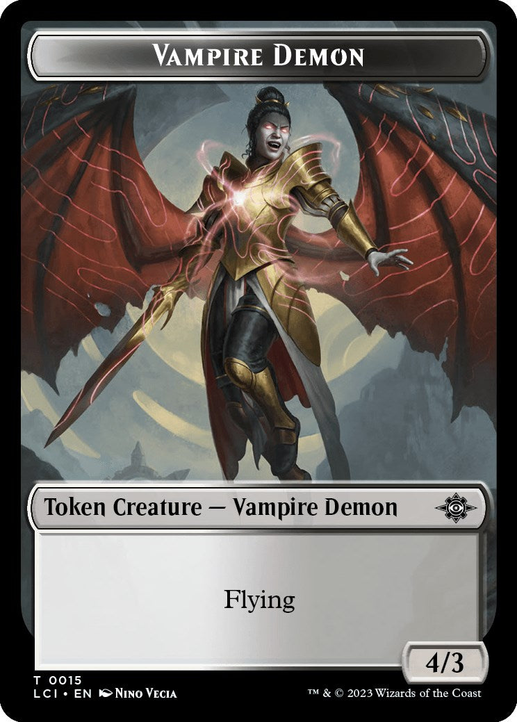 Vampire // Vampire Demon Double-Sided Token [The Lost Caverns of Ixalan Tokens] | Silver Goblin