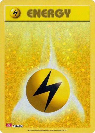 Basic Lightning Energy (34) Holofoil - Trading Card Game Classic