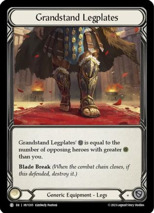 Grandstand Legplates (HVY205) Cold Foil - Heavy Hitters