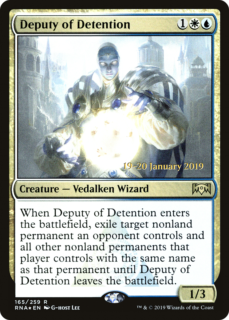 Deputy of Detention [Ravnica Allegiance Prerelease Promos] | Silver Goblin