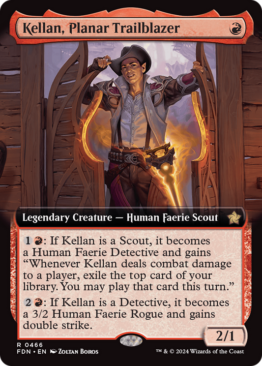 Kellan, Planar Trailblazer (Extended Art) [Foundations] Foil