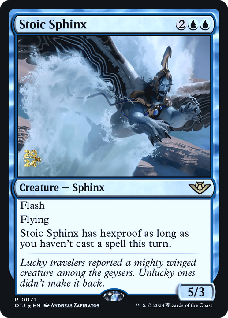 Stoic Sphinx (071) Foil - Outlaws of Thunder Junction Promos