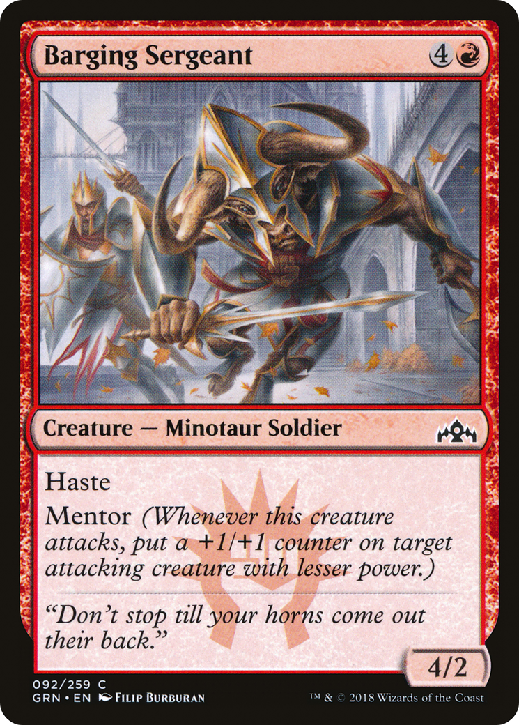 Barging Sergeant (092) - Guilds of Ravnica