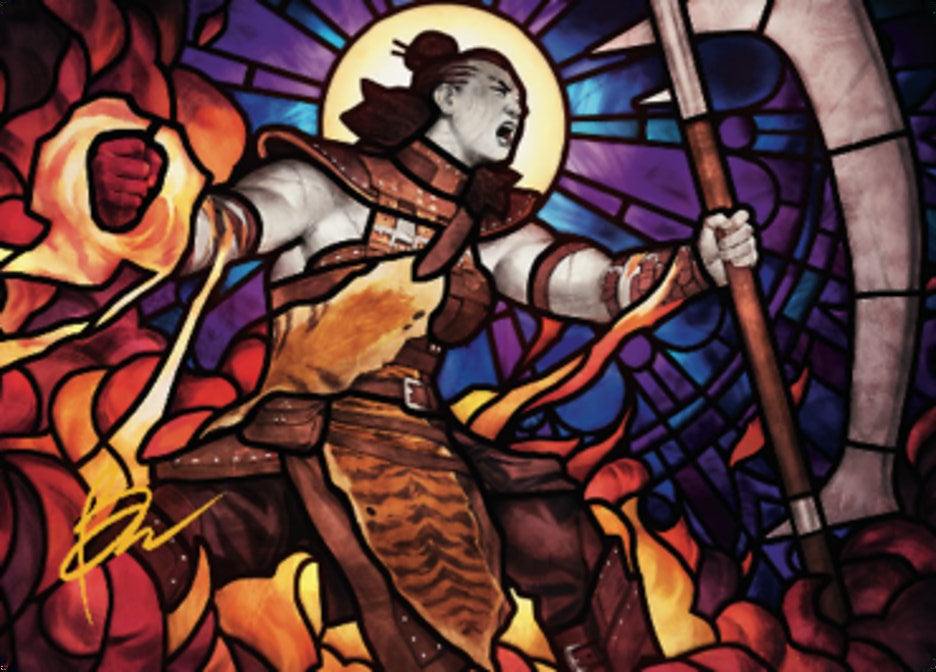 Garna, Bloodfist of Keld Art Card (Gold-Stamped Signature) [Dominaria United Art Series]