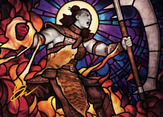 Garna, Bloodfist of Keld Art Card (Gold-Stamped Signature) [Dominaria United Art Series]