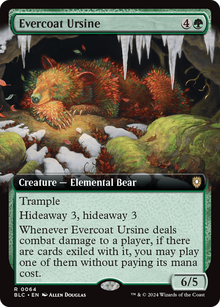 Evercoat Ursine (Extended Art) [Bloomburrow Commander] | Silver Goblin