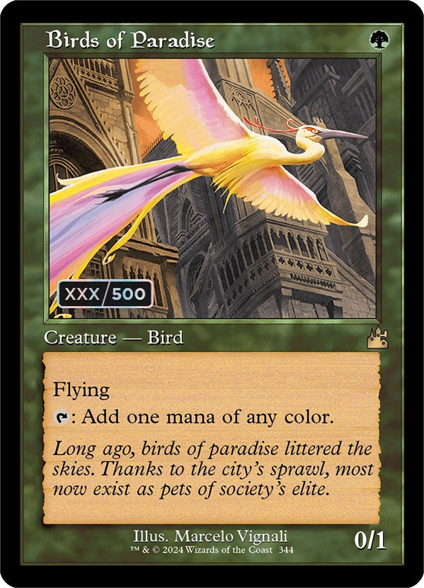 Birds of Paradise (Retro) (Serialized) [Ravnica Remastered] | Silver Goblin