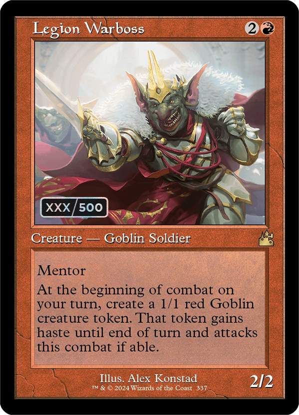 Legion Warboss (Retro) (Serialized) [Ravnica Remastered] | Silver Goblin