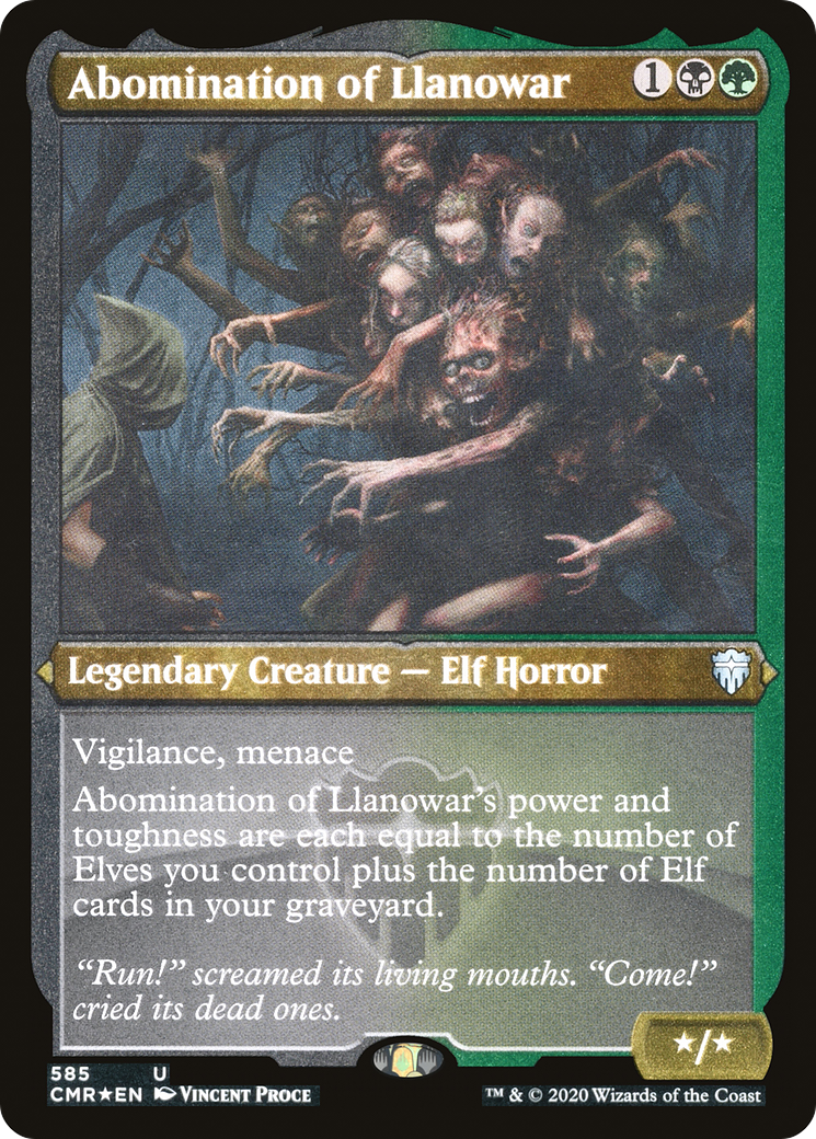 Abomination of Llanowar (Etched) [Commander Legends] | Silver Goblin