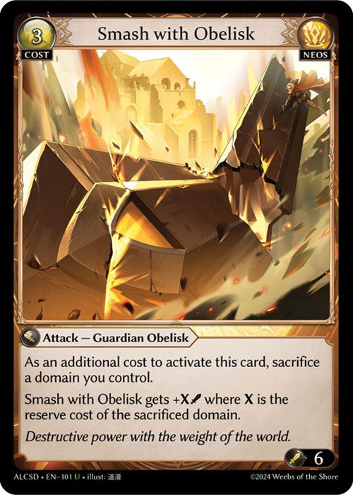 Smash with Obelisk (101) [Alchemical Revolution: Starter Decks] | Silver Goblin