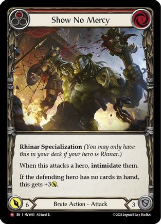 Show No Mercy (HVY013) Rainbow Foil - Heavy Hitters
