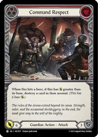 Command Respect (Red) Rainbow Foil (HVY071) - Heavy Hitters | Silver Goblin