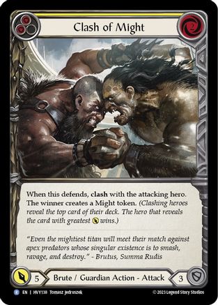 Clash of Might (Yellow) (HVY138) - Heavy Hitters