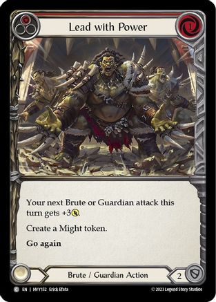Lead with Power (Red) (HVY152) Rainbow Foil - Heavy Hitters