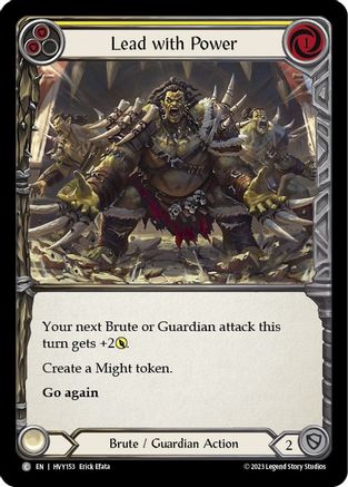 Lead with Power (Yellow) (HVY153) Rainbow Foil - Heavy Hitters