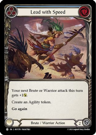 Lead with Speed (Blue) (HVY174) Rainbow Foil - Heavy Hitters