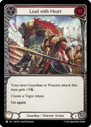 Lead with Heart (Red) (HVY192) Rainbow Foil - Heavy Hitters