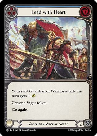 Lead with Heart (Blue) (HVY194) Rainbow Foil - Heavy Hitters