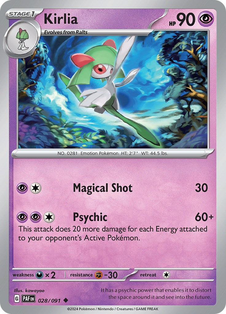 Kirlia (028/091) [Scarlet & Violet: Paldean Fates] | Silver Goblin