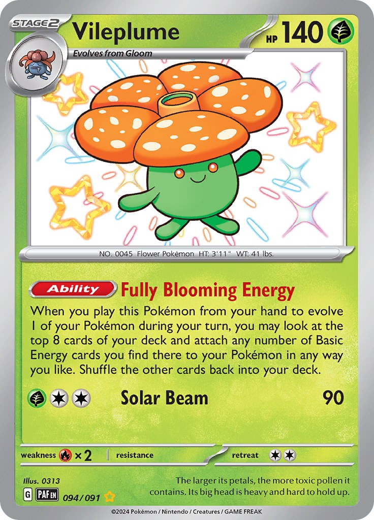 Vileplume (094/091) [Scarlet & Violet: Paldean Fates] | Silver Goblin