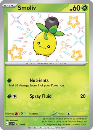 Smoliv (102) Holofoil - Paldean Fates