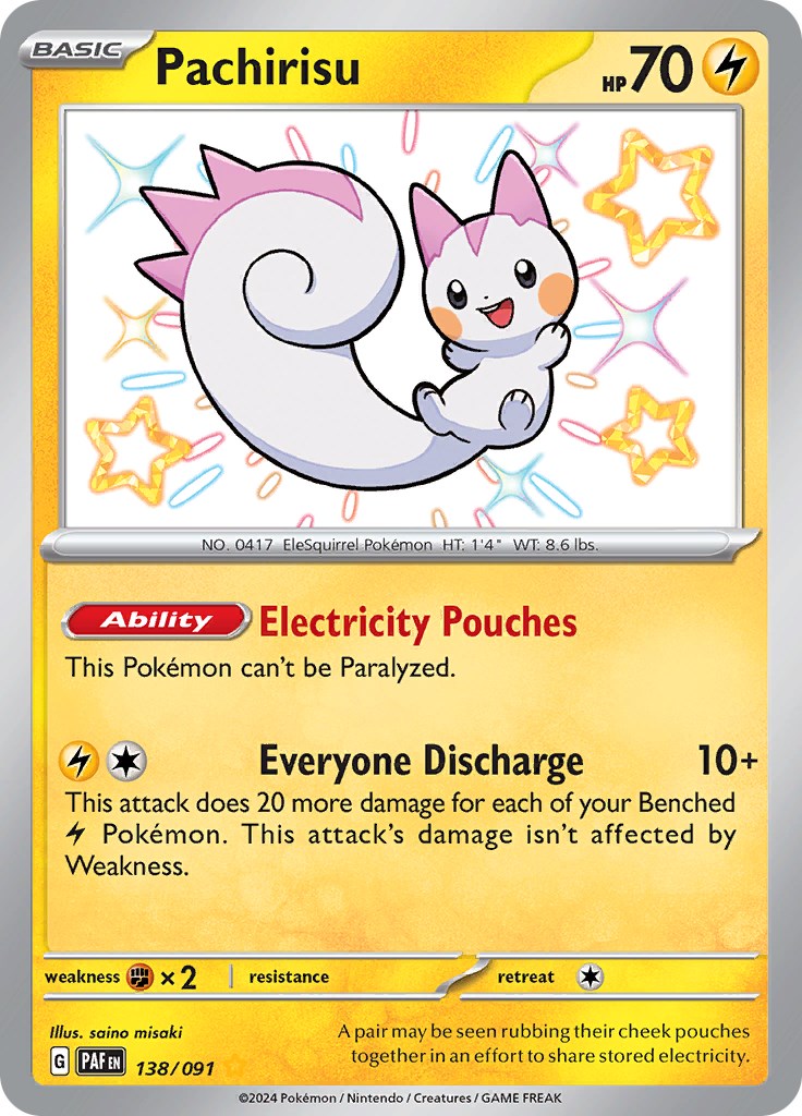 Pachirisu (138/091) [Scarlet & Violet: Paldean Fates] | Silver Goblin