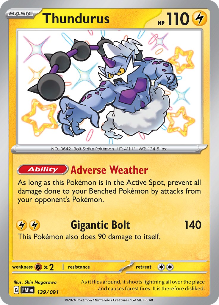 Thundurus (139/091) [Scarlet & Violet: Paldean Fates] | Silver Goblin