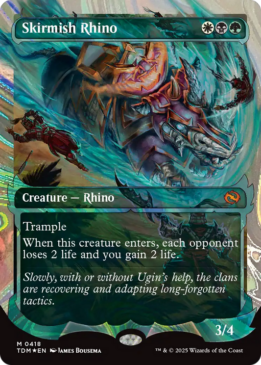Skirmish Rhino (Showcase) (418) Halo Foil - Tarkir: Dragonstorm