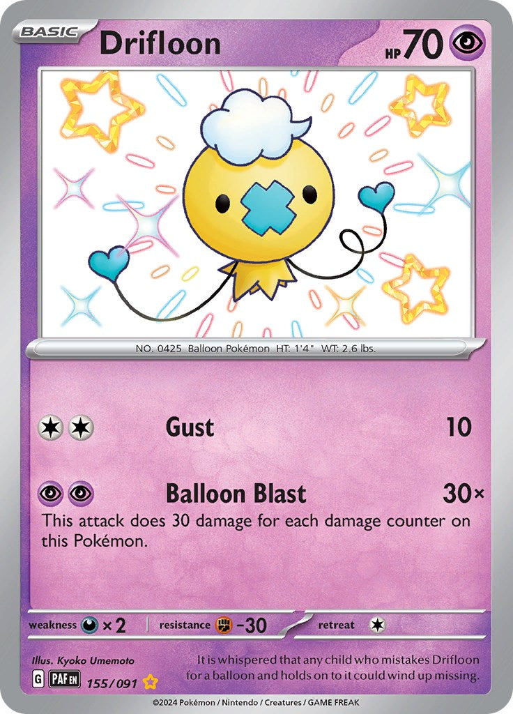 Drifloon (155/091) [Scarlet & Violet: Paldean Fates] | Silver Goblin