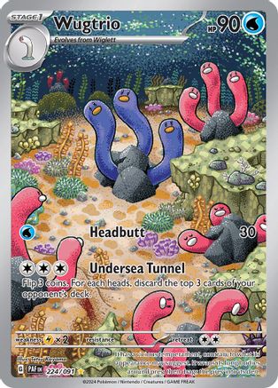 Wugtrio - 224/091 (224) Holofoil - SV Paldean Fates