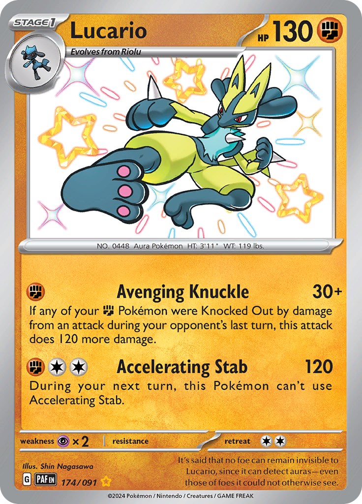 Lucario (174/091) [Scarlet & Violet: Paldean Fates] | Silver Goblin