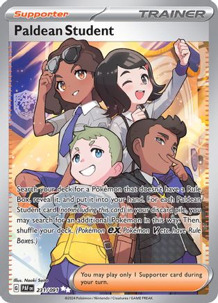 Paldean Student - 231/091 (231) Holofoil - SV Paldean Fates