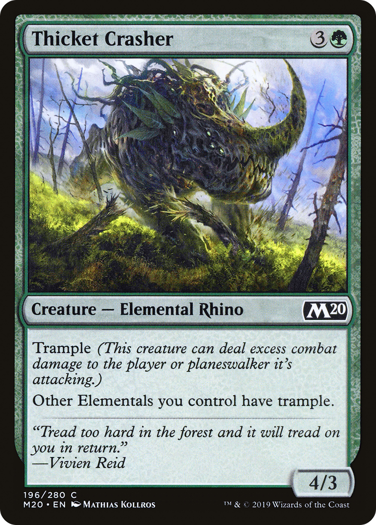 Thicket Crasher (196) Foil - Core Set 2020