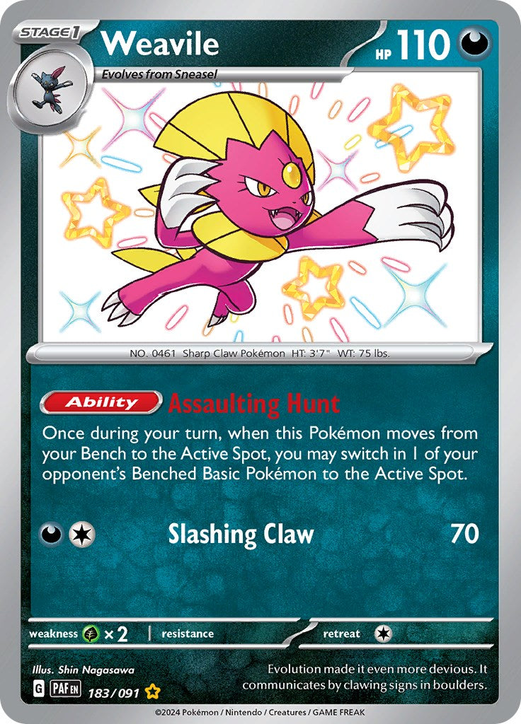 Weavile (183/091) [Scarlet & Violet: Paldean Fates] | Silver Goblin