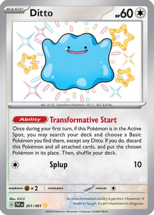 Ditto (201) Holofoil - Paldean Fates