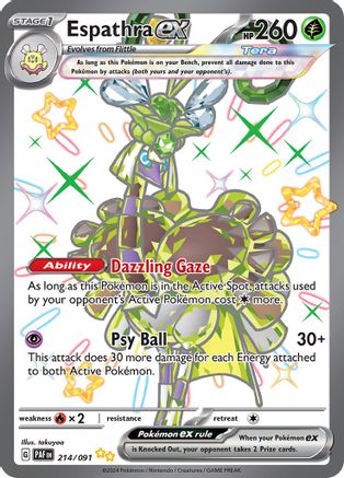 Espathra ex - 214/091 (214) Holofoil - SV Paldean Fates