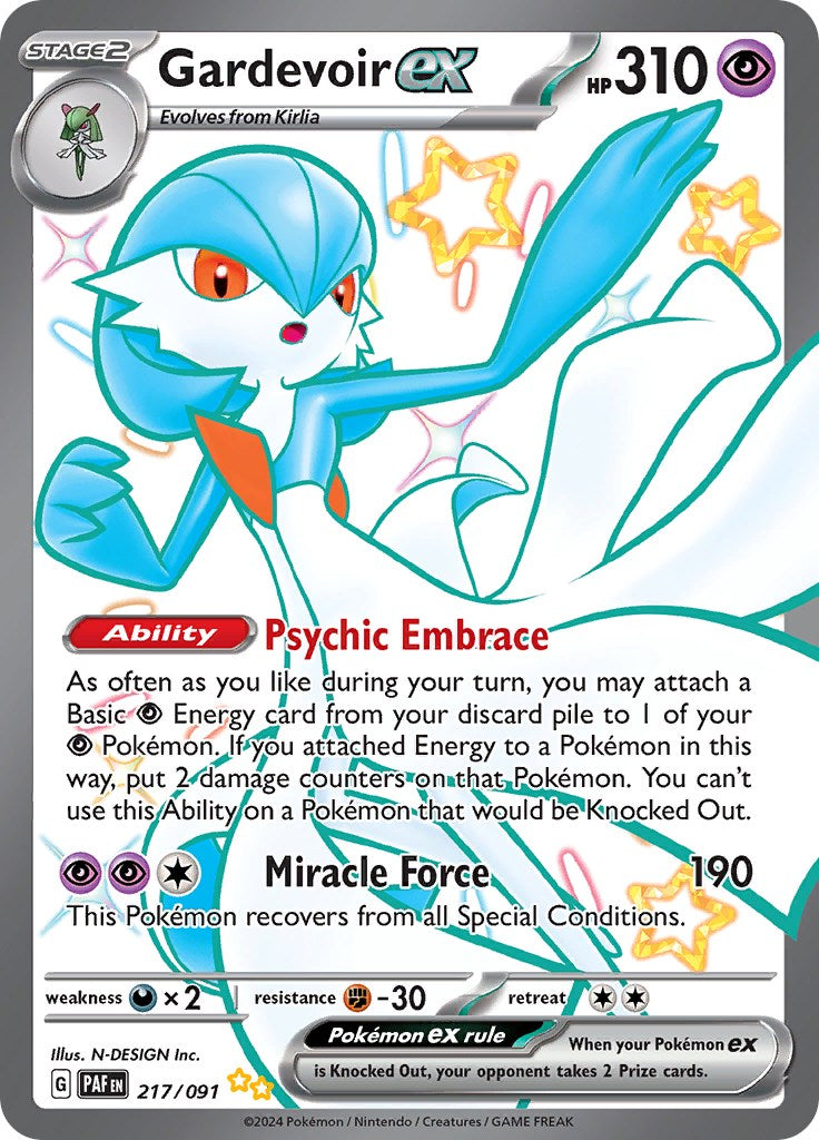 Gardevoir ex (217/091) [Scarlet & Violet: Paldean Fates] | Silver Goblin