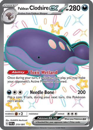 Paldean Clodsire ex (219) Holofoil - Paldean Fates