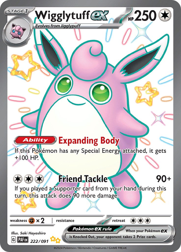 Wigglytuff ex (222/091) [Scarlet & Violet: Paldean Fates] | Silver Goblin