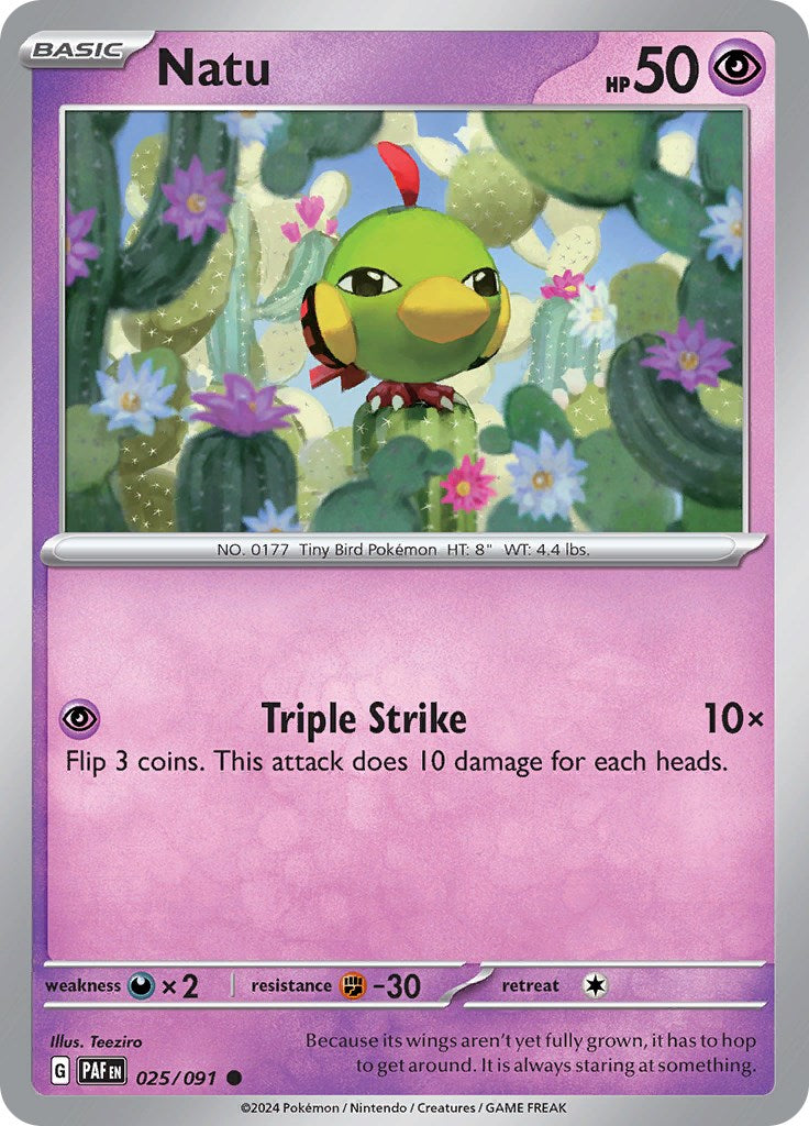 Natu (025/091) [Scarlet & Violet: Paldean Fates] | Silver Goblin