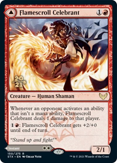 Flamescroll Celebrant (150) Foil - Strixhaven: School of Mages Promos