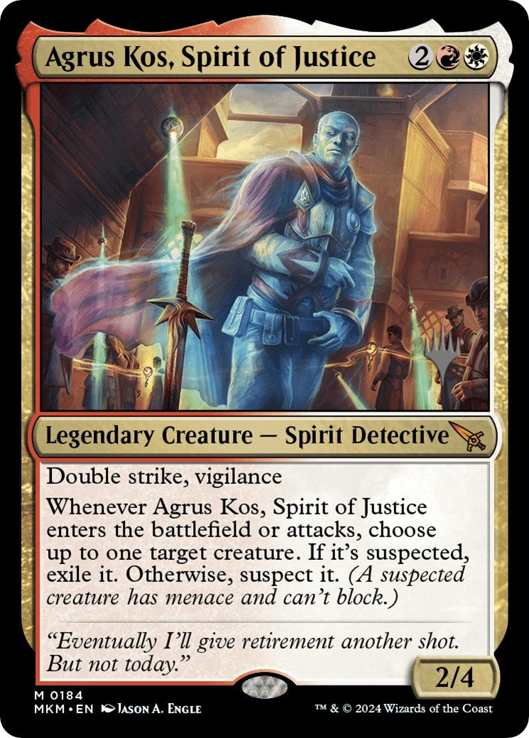 Agrus Kos, Spirit of Justice (Promo Pack) [Murders at Karlov Manor Promos] | Silver Goblin