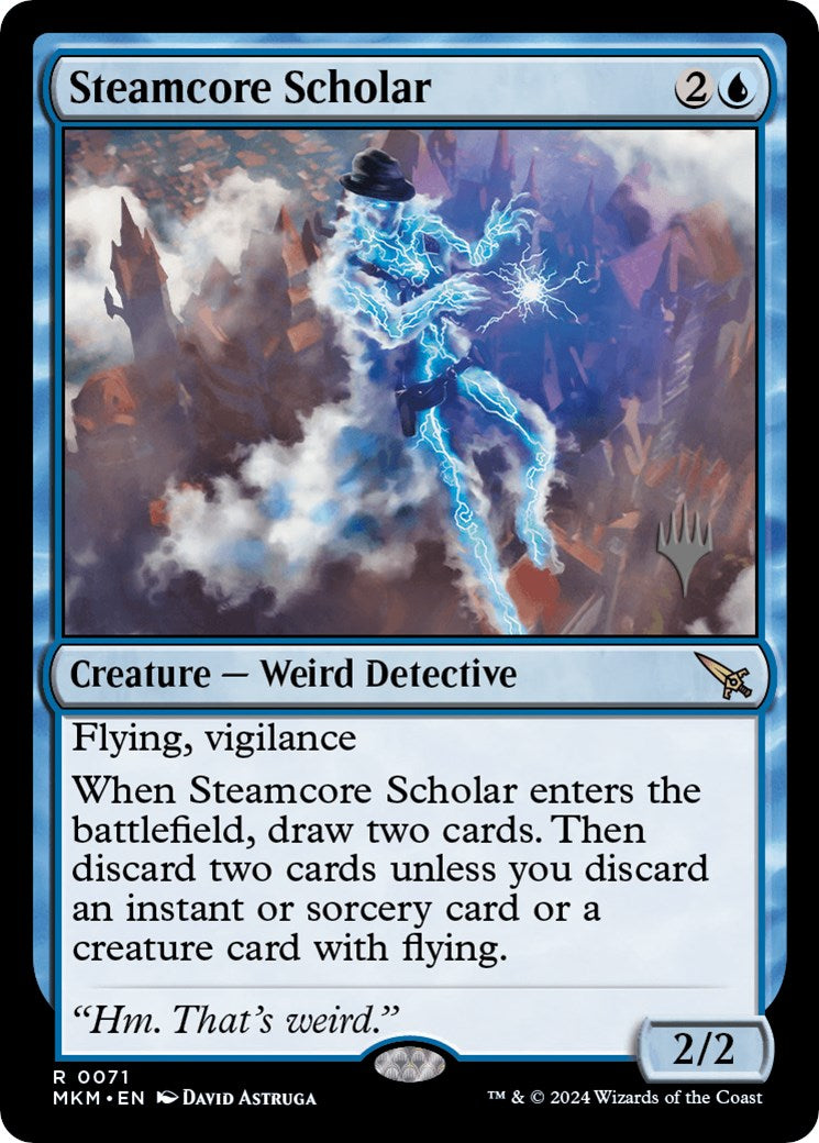 Steamcore Scholar (Promo Pack) [Murders at Karlov Manor Promos] | Silver Goblin