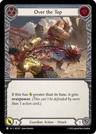 Over the Top (Blue) (BET021) - Blitz Deck: Heavy Hitters - Betsy