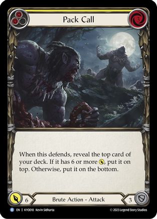 Pack Call (Yellow) (KYO018) - Blitz Deck: Heavy Hitters - Kayo
