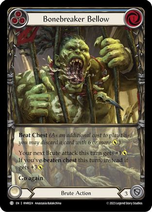 Bonebreaker Bellow (Blue) (RNR024) - Blitz Deck: Heavy Hitters - Rhinar