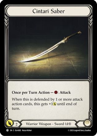 Cintari Saber (OLA002) - Blitz Deck: Heavy Hitters - Olympia